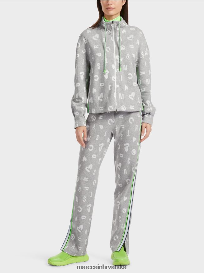 srebrno siva Marc Cain jakna u jogging stilu odjeća 4D66P4331