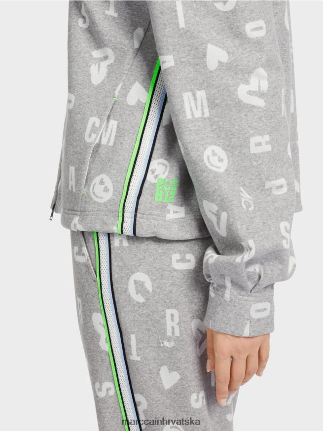 srebrno siva Marc Cain jakna u jogging stilu odjeća 4D66P4331