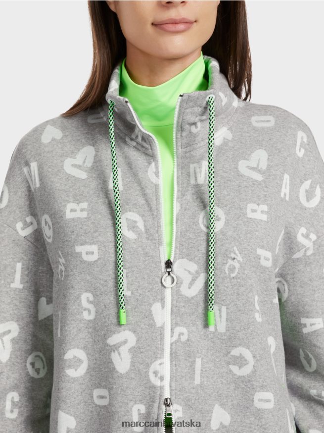 srebrno siva Marc Cain jakna u jogging stilu odjeća 4D66P4331