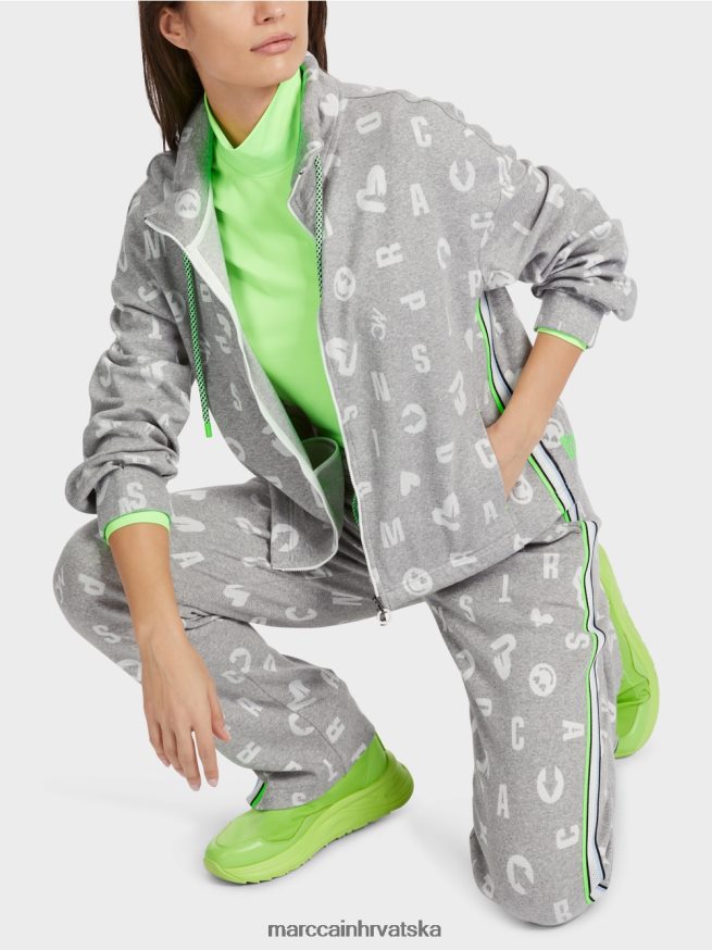 srebrno siva Marc Cain jakna u jogging stilu odjeća 4D66P4331