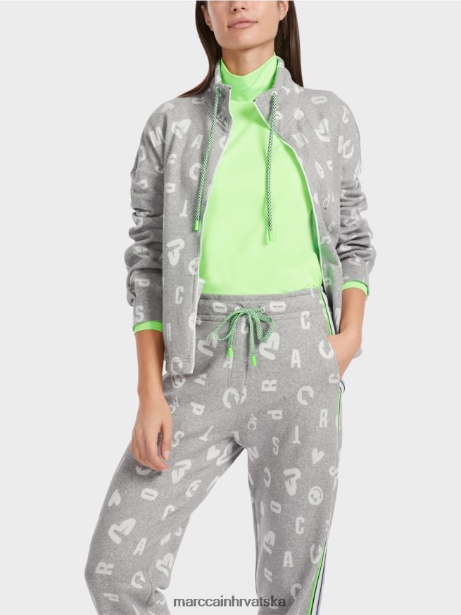 srebrno siva Marc Cain jakna u jogging stilu odjeća 4D66P4331
