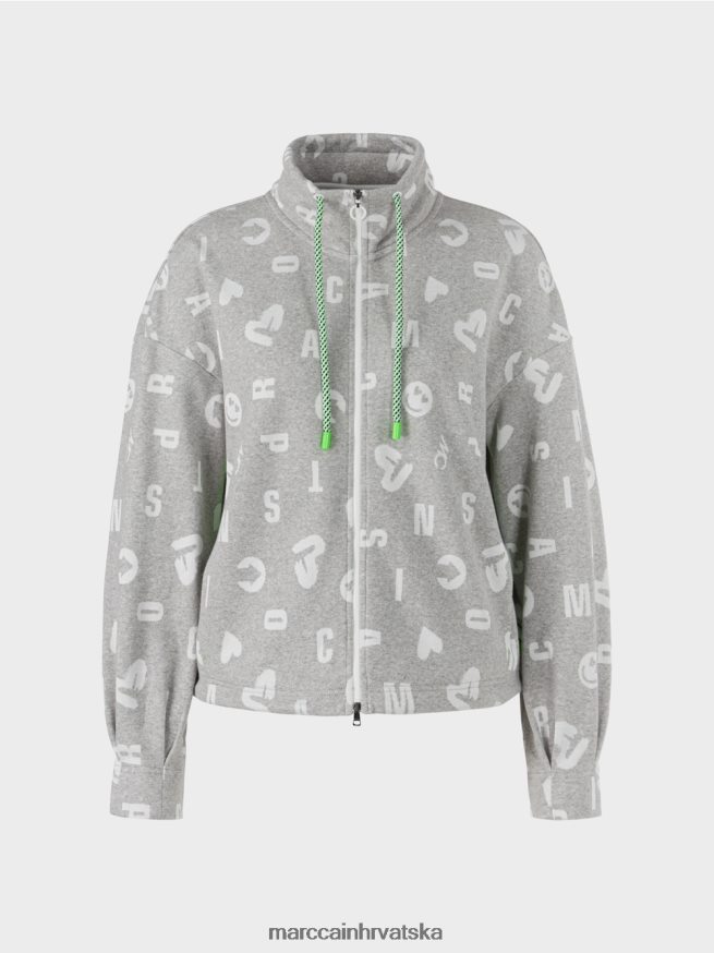 srebrno siva Marc Cain jakna u jogging stilu odjeća 4D66P4331