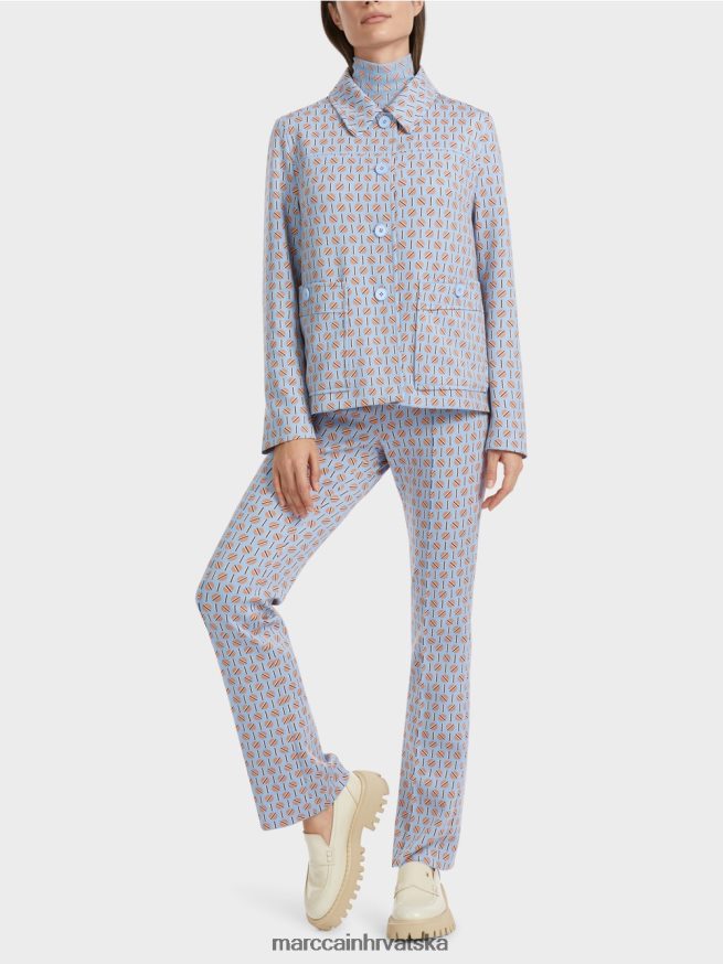 tamno ljetno nebo Marc Cain jakna blago proširenog oblika odjeća 4D66P4322