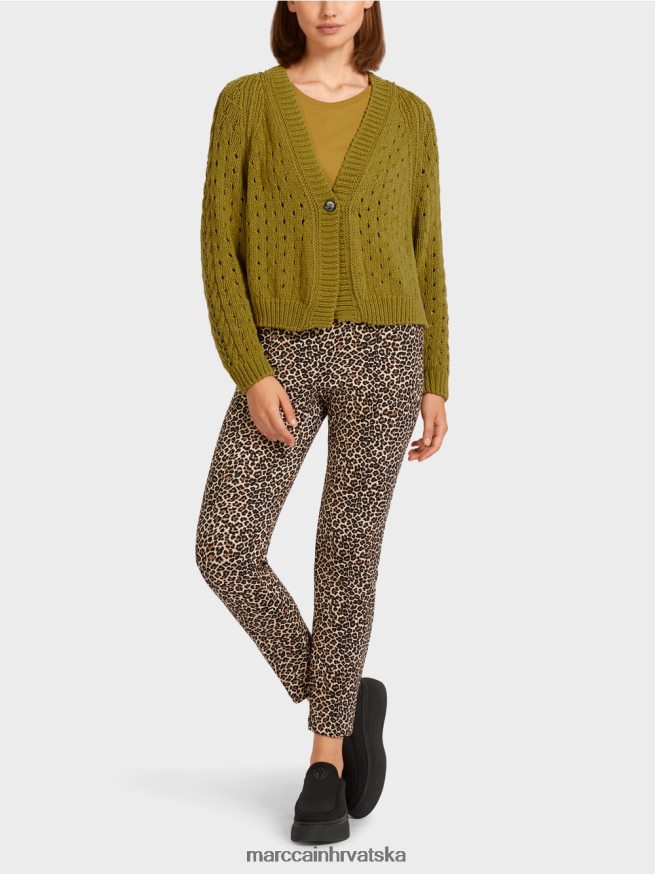 žuta maslina Marc Cain kardigan "pleten u njemačkoj" odjeća 4D66P4412