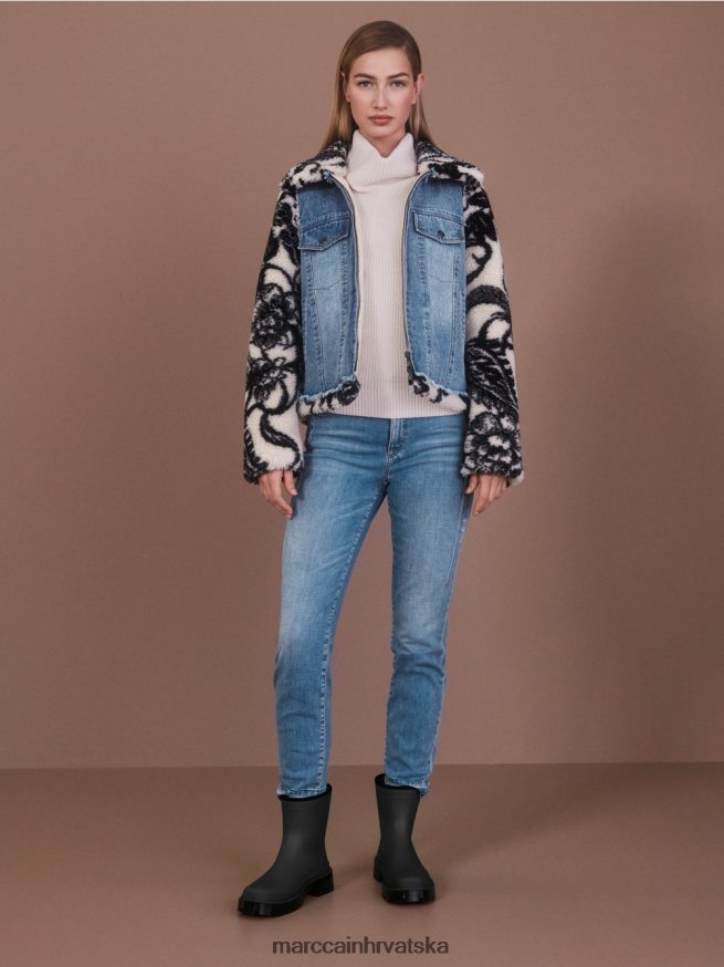 bademov cvijet Marc Cain vanjska plišana jakna s printom odjeća 4D66P4224