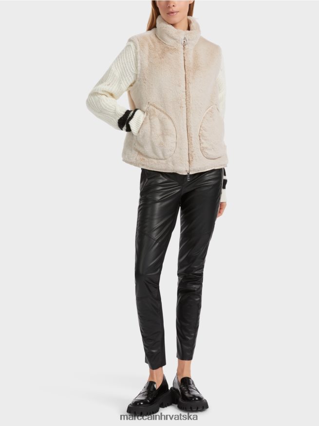 bademovo mlijeko Marc Cain pahuljasti zabavni krzneni prsluk odjeća 4D66P4236