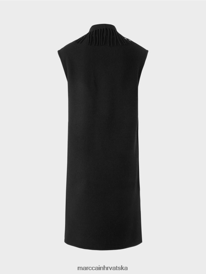 crno Marc Cain dugi prsluk s resama odjeća 4D66P4226