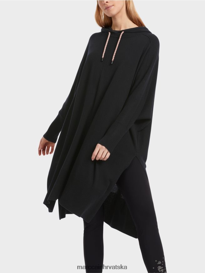 crno Marc Cain majica s kapuljačom 