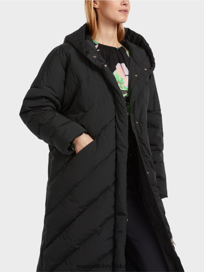 crno Marc Cain prošiveni kaput s punjenjem od paperja odjeća 4D66P4230