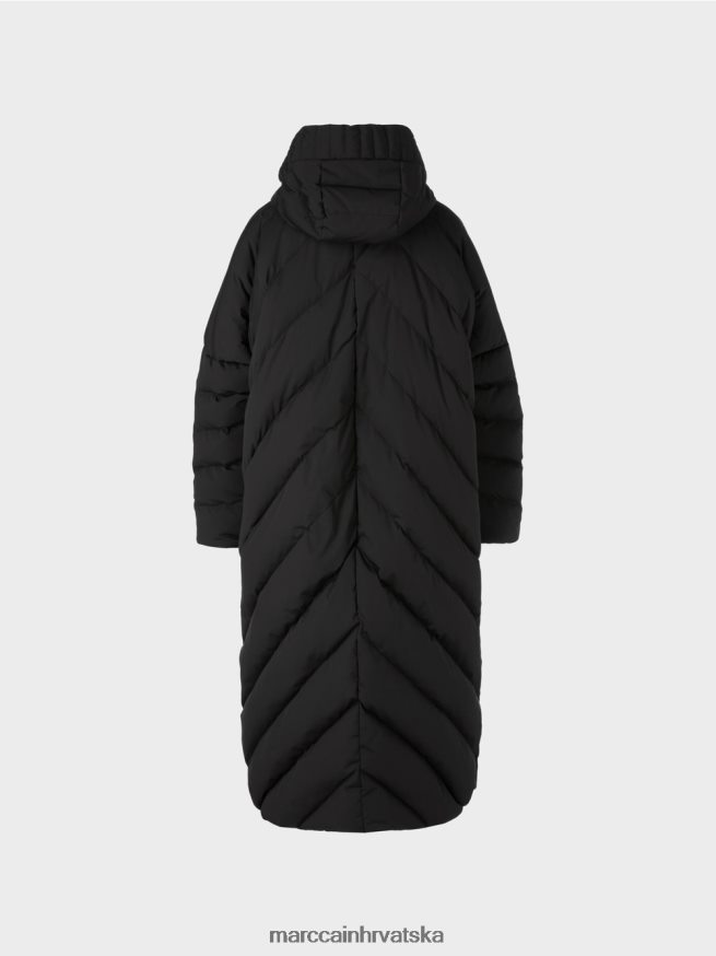 crno Marc Cain prošiveni kaput s punjenjem od paperja odjeća 4D66P4230