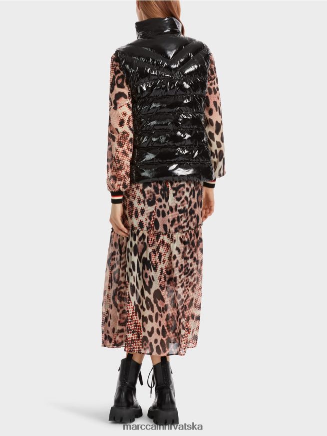 crno Marc Cain prošiveni prsluk s 3 m tanke tkanine odjeća 4D66P4237