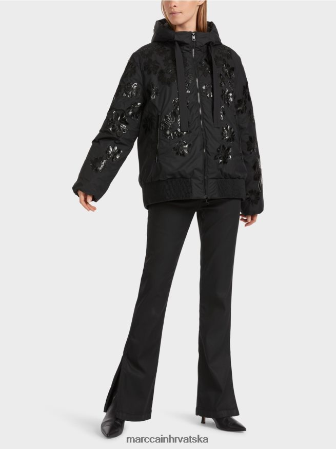 crno Marc Cain "rethink together" outdoor jakna odjeća 4D66P4233