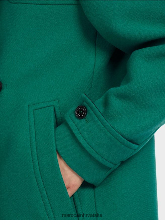 eukaliptus Marc Cain vuneni kaput s kopčama odjeća 4D66P4218