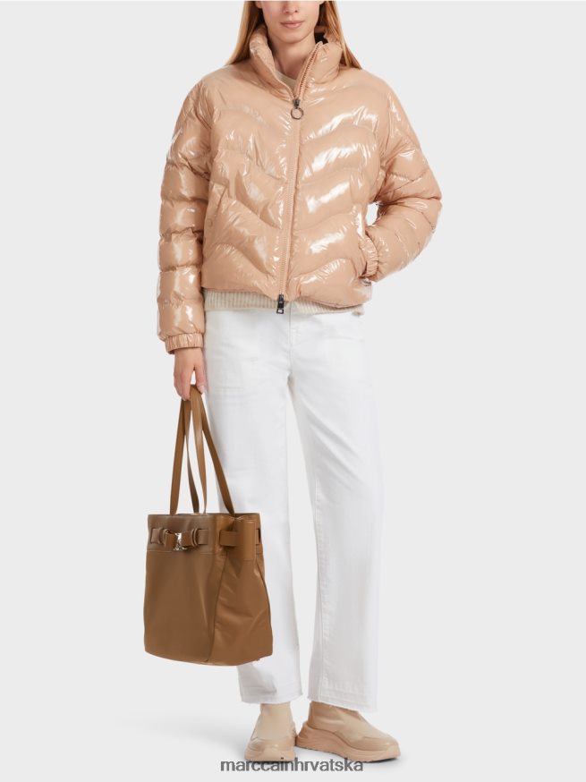 mekana glina smeđa Marc Cain prošivena jakna s tankim slojem od 3 m odjeća 4D66P4239