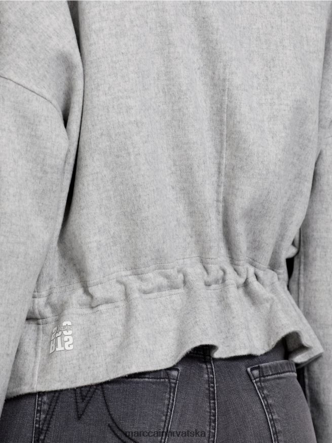 srebrno siva Marc Cain vanjska jakna od vunenog filca odjeća 4D66P4285