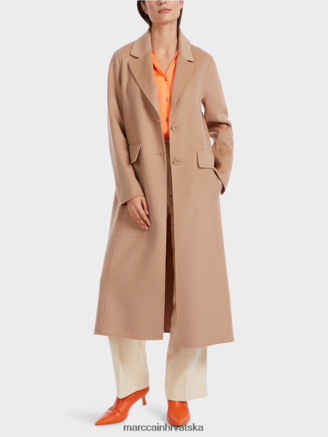 svijetle karamele Marc Cain elegantan vuneni kaput odjeća 4D66P4250