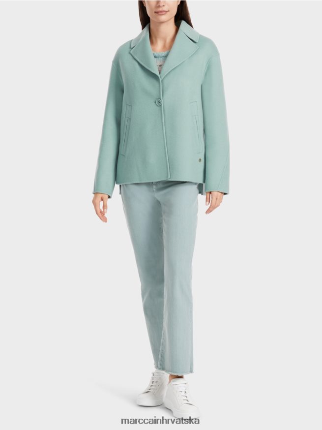 tamno nebesko plavo Marc Cain vunena vanjska jakna odjeća 4D66P4267