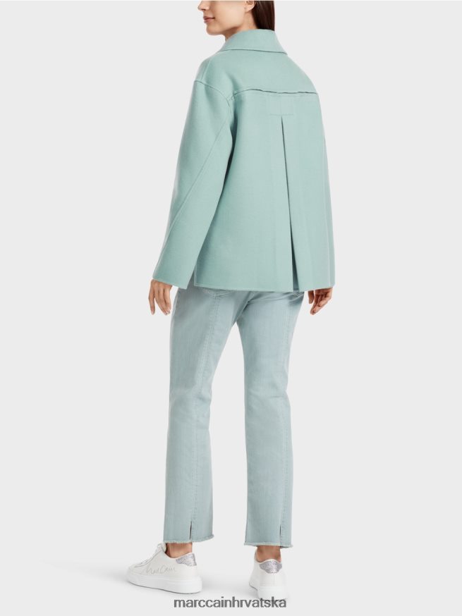 tamno nebesko plavo Marc Cain vunena vanjska jakna odjeća 4D66P4267