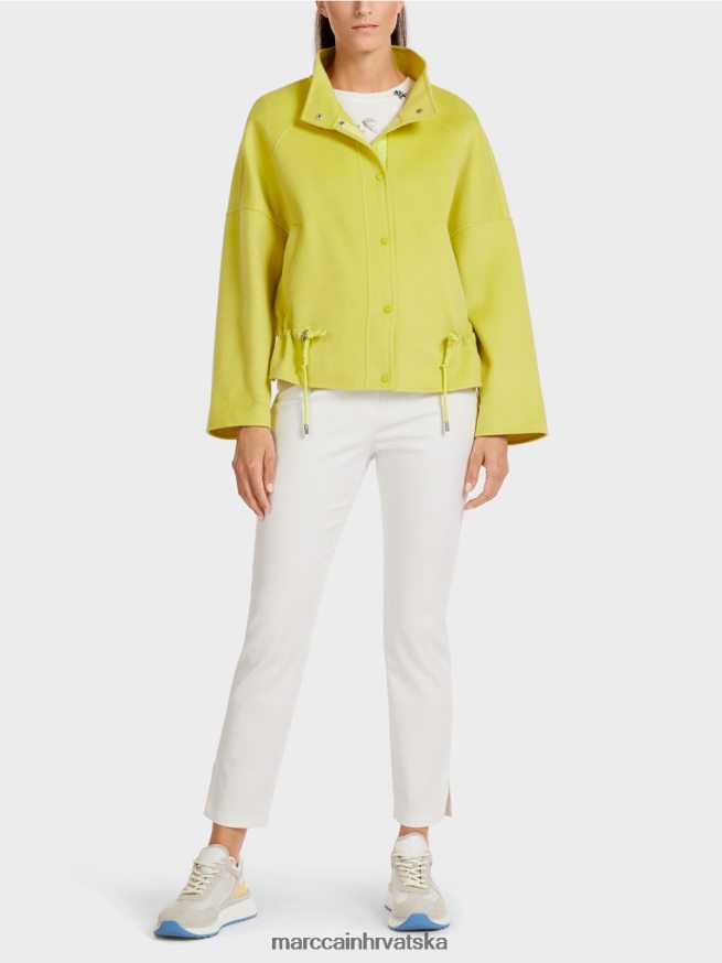 zeleni sumpor Marc Cain vanjska jakna od vunenog filca odjeća 4D66P4289