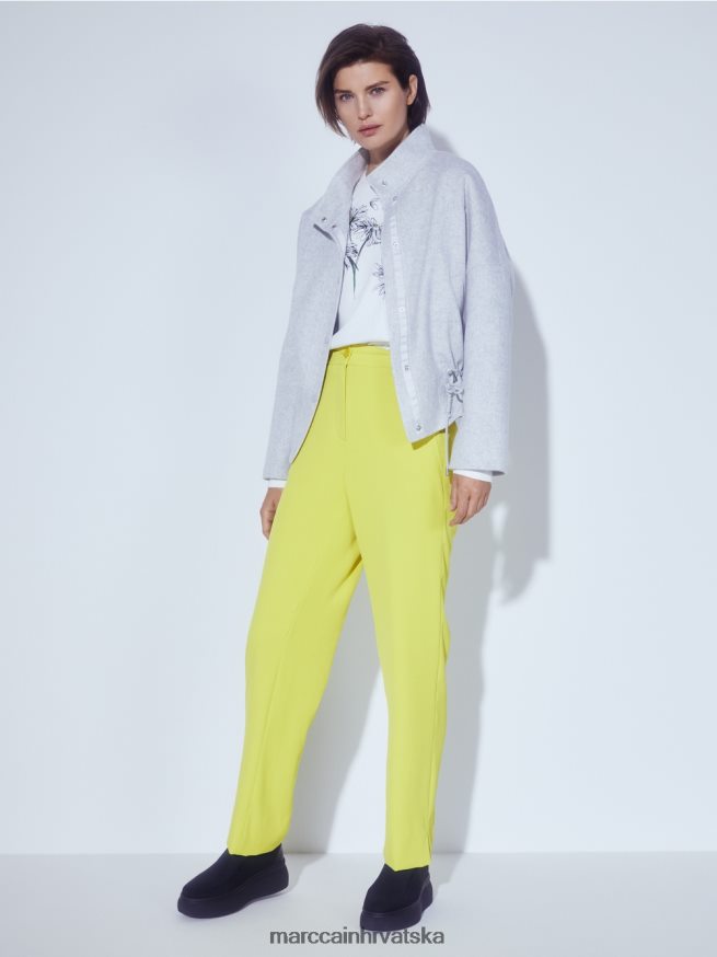 zeleni sumpor Marc Cain vanjska jakna od vunenog filca odjeća 4D66P4289