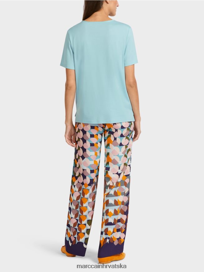 atmosferski plava Marc Cain gornji dio od rastezljivog pamuka odjeća 4D66P41459