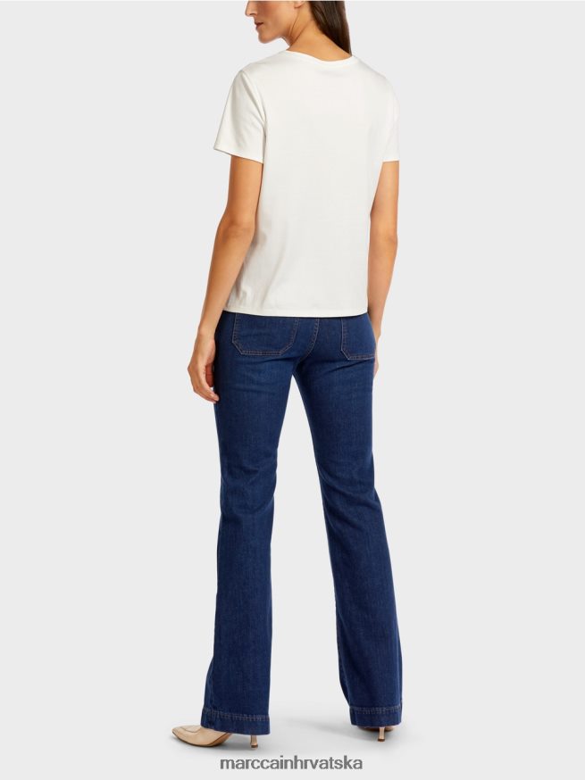 atmosferski plava Marc Cain majica s perlicama i dizajnom 60-ih odjeća 4D66P41454