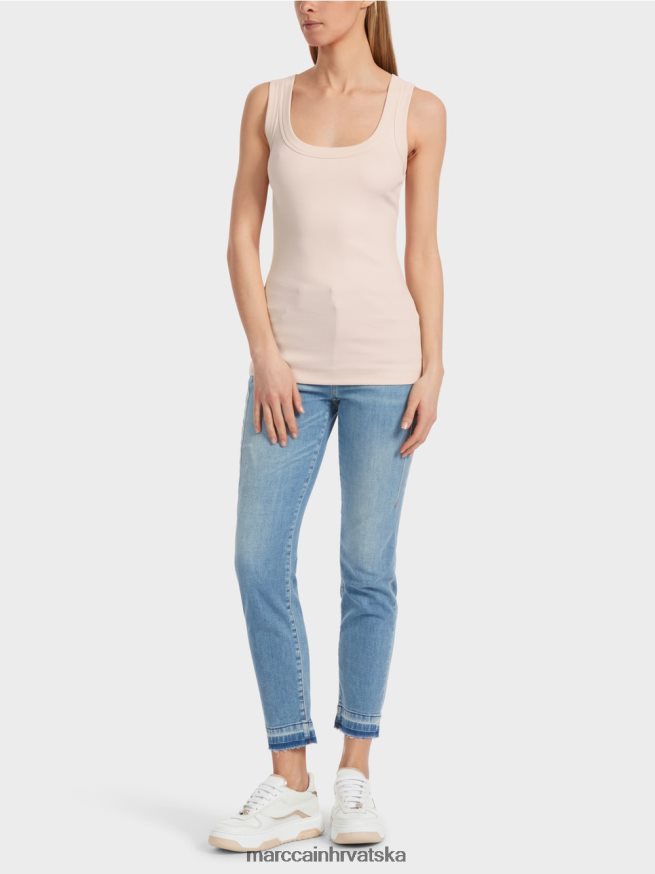 bademov cvijet Marc Cain pamučni rebrasti top bez rukava odjeća 4D66P41235