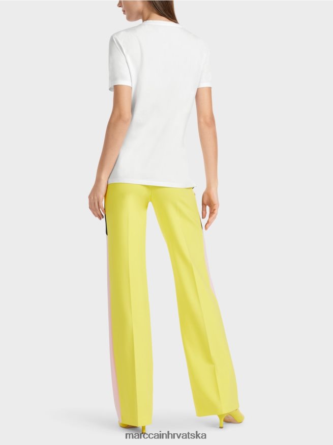 bijela Marc Cain majica s aplikacijom ptica odjeća 4D66P41317