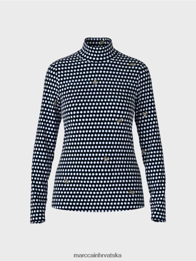 crno Marc Cain gornji dio dugih rukava s uspravnim ovratnikom odjeća 4D66P41440