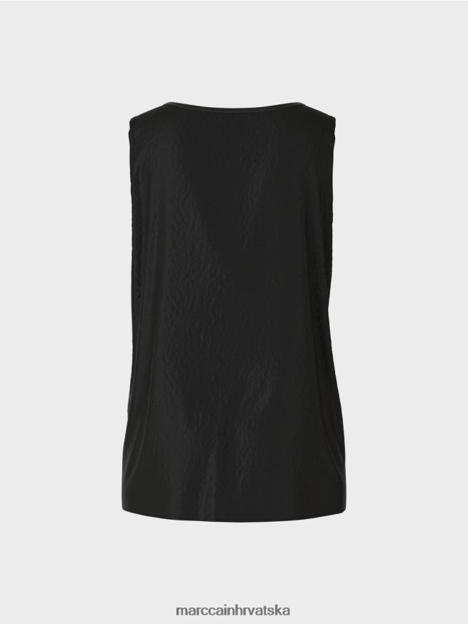 crno Marc Cain lagani top bez rukava odjeća 4D66P41340