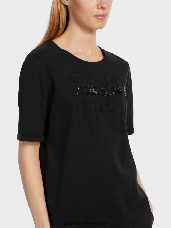 crno Marc Cain majica s aplikacijom odjeća 4D66P41262