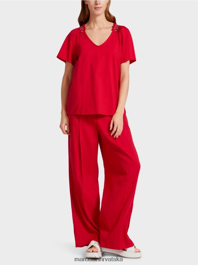 duboka crvena Marc Cain majica s raglanom odjeća 4D66P41375