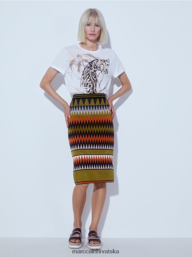 duboki pijesak Marc Cain majica sa životinjskim motivima odjeća 4D66P41402