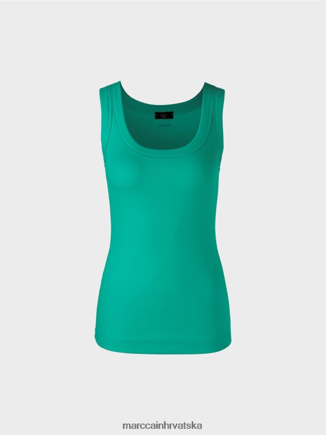 emajl Marc Cain pamučni rebrasti top bez rukava odjeća 4D66P41242
