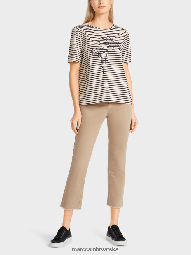 kašu Marc Cain prugasta majica s aplikacijom odjeća 4D66P41393
