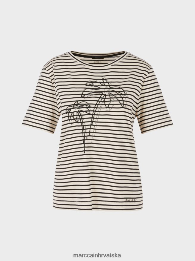 kašu Marc Cain prugasta majica s aplikacijom odjeća 4D66P41393