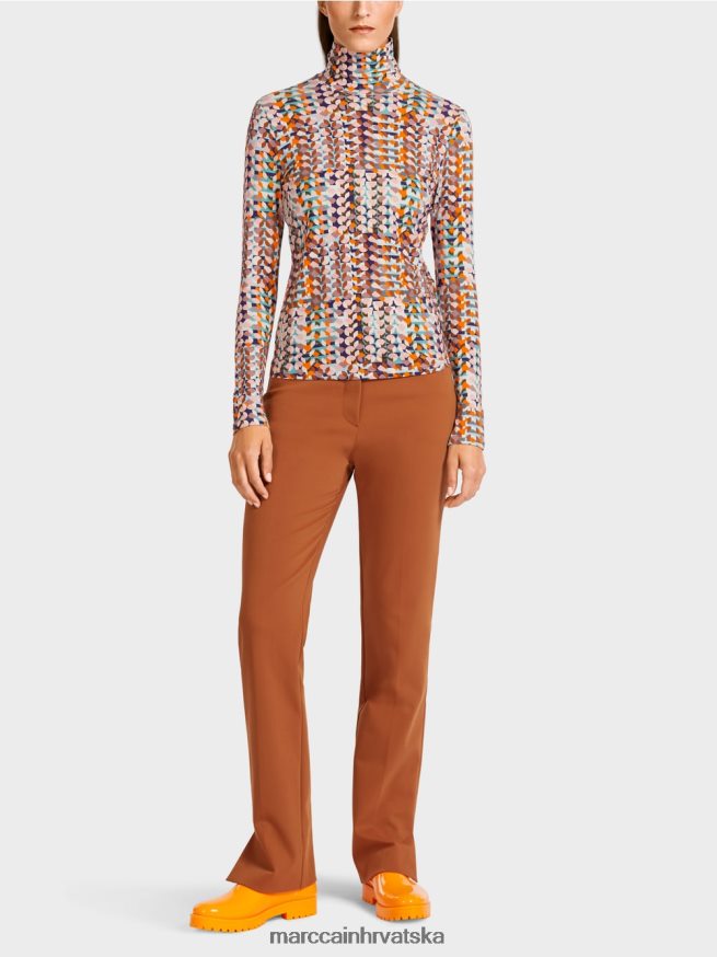 kraljevski ljubičasta Marc Cain šareni top dugih rukava odjeća 4D66P41452