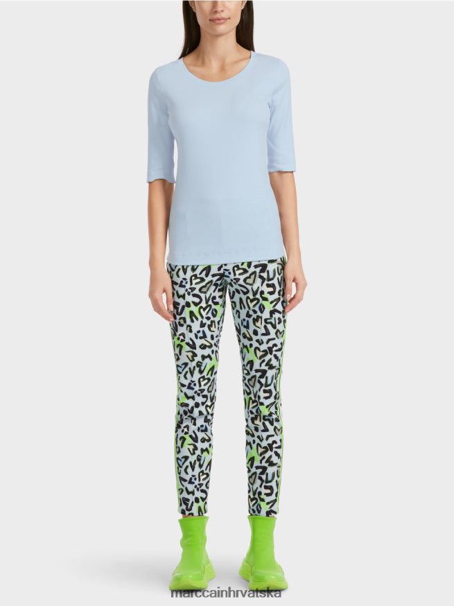 meka puderasto plava Marc Cain obična majica s 3/4 rukavima odjeća 4D66P41305