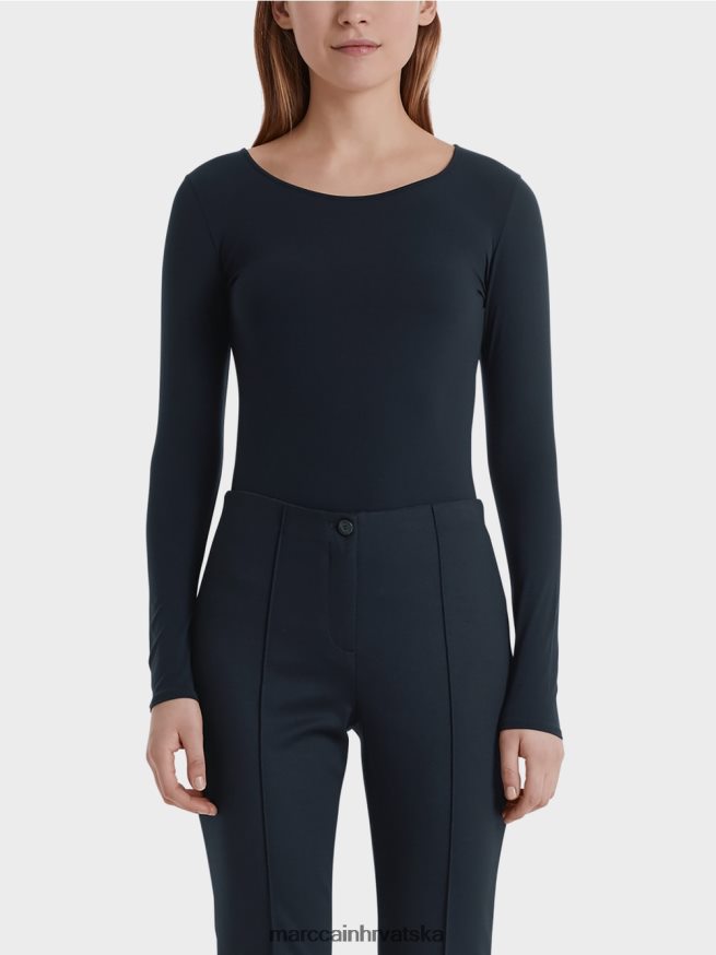 ponoćno plava Marc Cain nježna košulja dugih rukava odjeća 4D66P41474