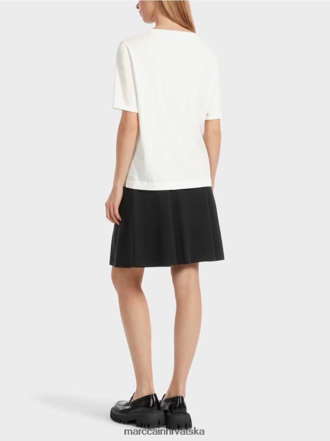 prljavo bijela Marc Cain majica s aplikacijom odjeća 4D66P41265