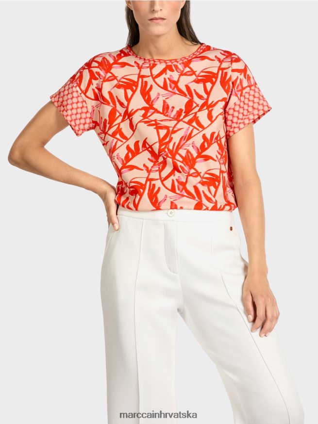 svijetli ten Marc Cain majica s mješavinom uzoraka odjeća 4D66P41423