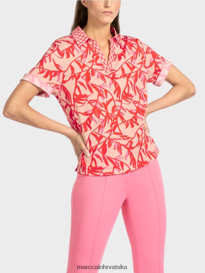 svijetli ten Marc Cain polo majica s mješavinom uzoraka odjeća 4D66P41421
