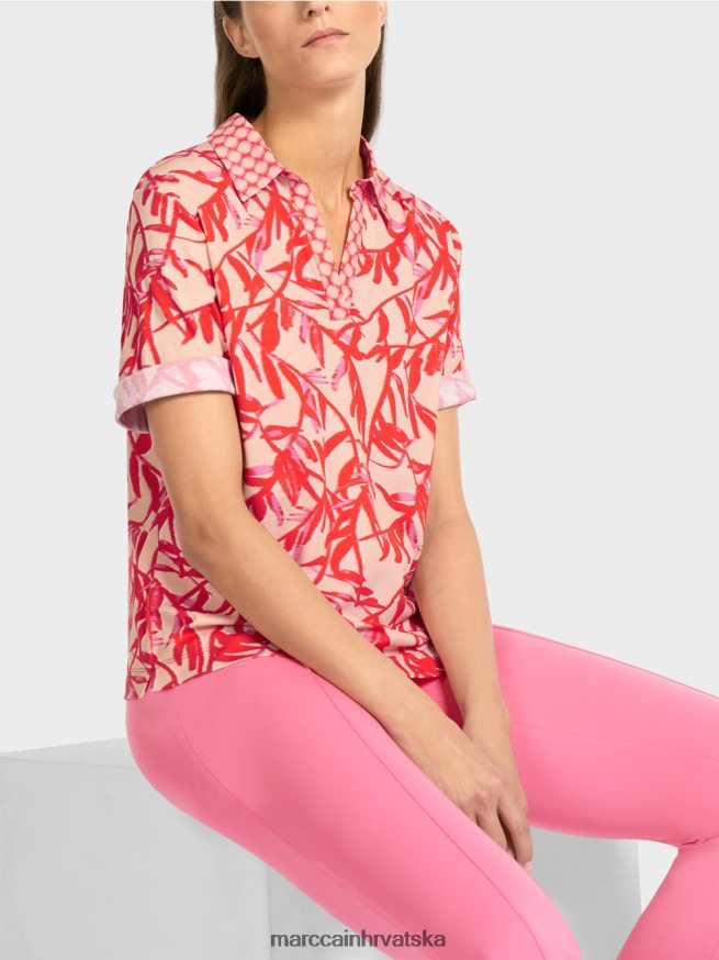 svijetli ten Marc Cain polo majica s mješavinom uzoraka odjeća 4D66P41421