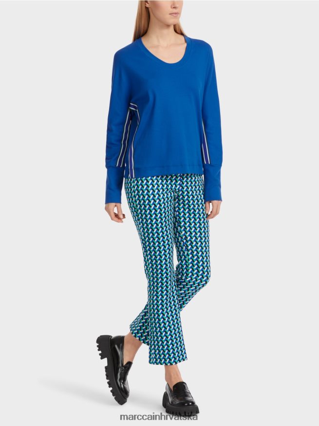 svijetlo kraljevsko plava Marc Cain majica u obliku kimona odjeća 4D66P41239