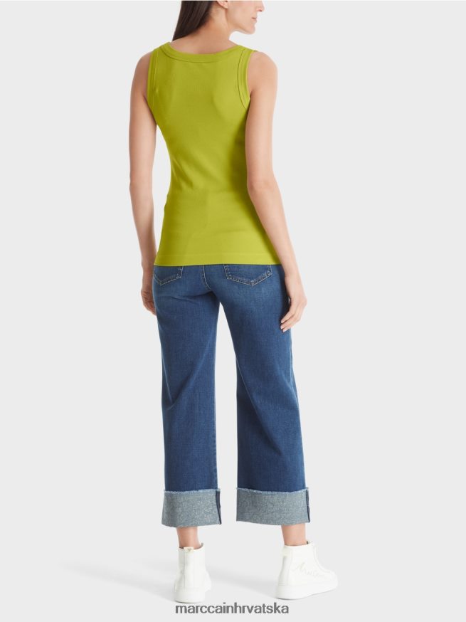 svijetlo maslinasto zelena Marc Cain sitno rebrasti tank odjeća 4D66P41352