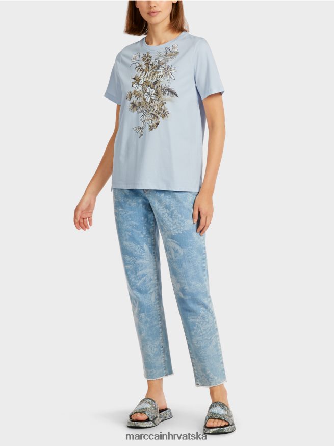 svijetlo puder plava Marc Cain "promislimo zajedno" vrh odjeća 4D66P41419