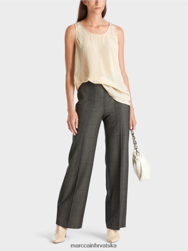 tamna krema Marc Cain lagani top bez rukava odjeća 4D66P41353