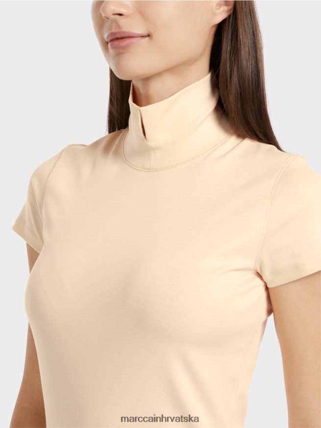 tamna krema Marc Cain majica s visokim ovratnikom odjeća 4D66P41329