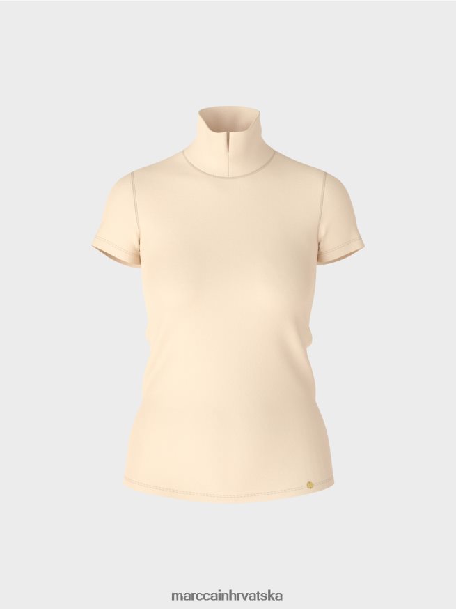 tamna krema Marc Cain majica s visokim ovratnikom odjeća 4D66P41329