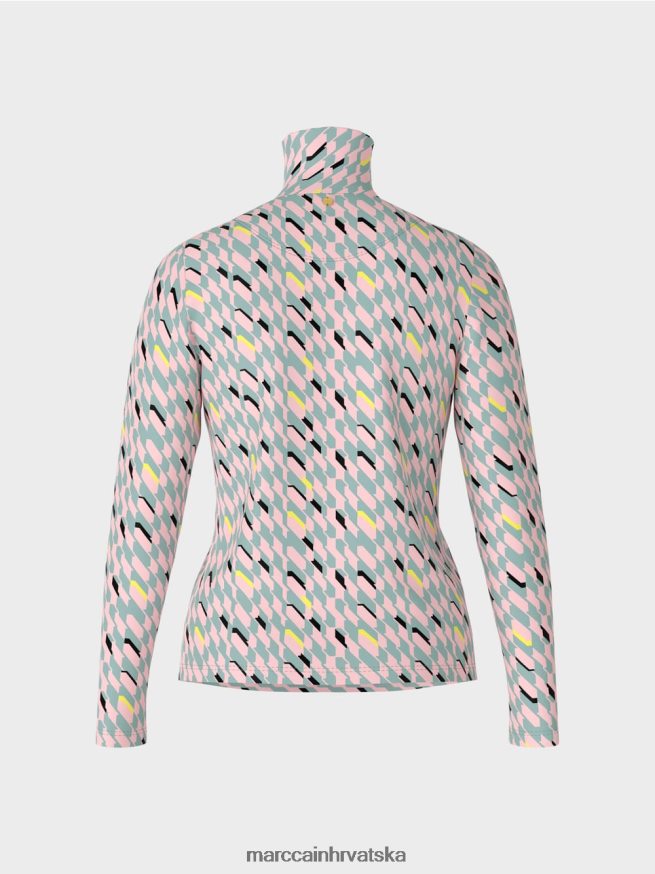 tamno nebesko plavo Marc Cain majica kratkih rukava s ovratnikom odjeća 4D66P41324